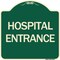 Signmission Designer Series Hospital Entrance, Green & Tan Heavy-Gauge Aluminum Sign, 18" x 18", G-1818-24455 A-DES-G-1818-24455 - alternate 1